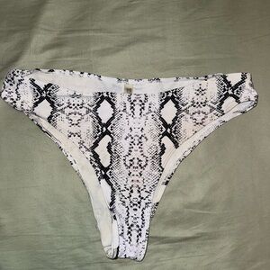 Snakeskin Print Bikini Bottom